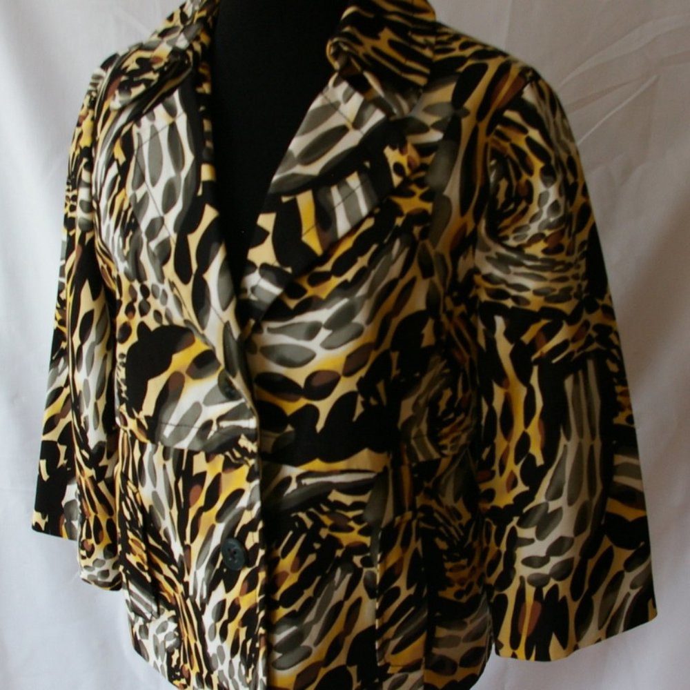 Rafaella Studio Jacket Petite PM Animal Print 3/4